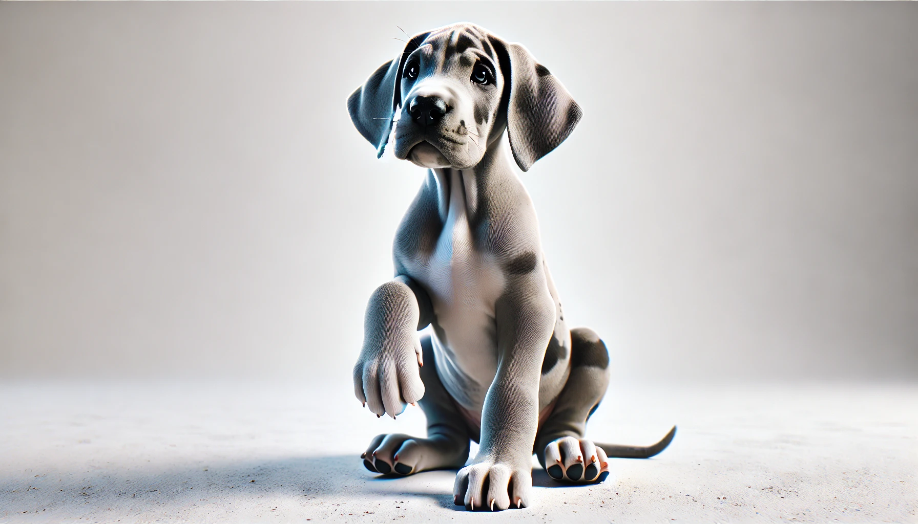 great dane puppy drinking water from water bowl